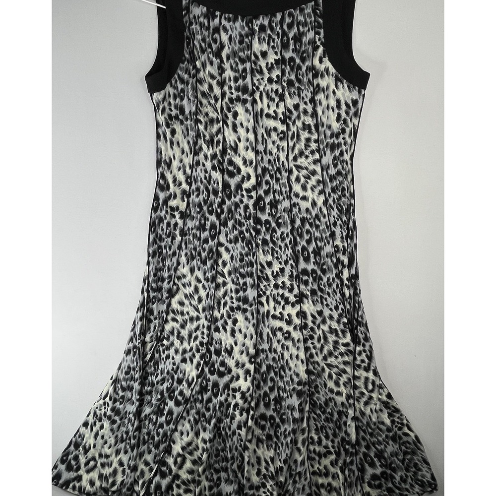 Sandra Darren Leopard Print Maxi Dress Women's Size 6 Sleeveless Flowy - Picture 13 of 16